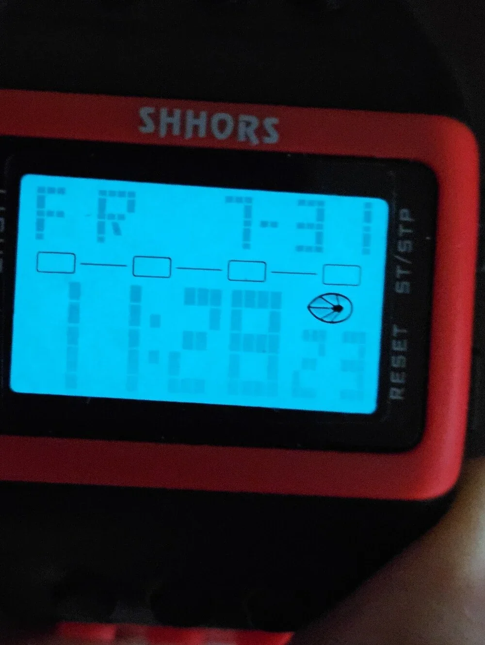 SHHORS Men's Watch 43MM Red Black Building Block Lego‎ Digital 7